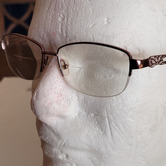 Marchon Eyeglass Frames Tres Jolie 171 601 Blush 54x16x135 Half Rim - Picture 12 of 15